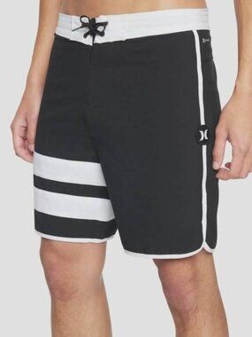 NEW HURLEY men phantom block party boardshorts in black